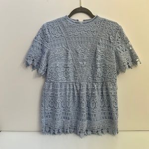 Jessakae baby blue lace top